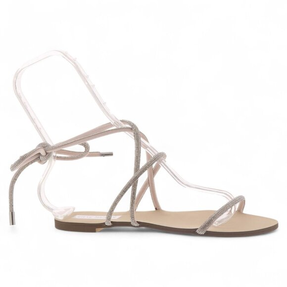 Steve Madden Womens Twirl Rhinestone Flat Sandals - Picture 2 of 2